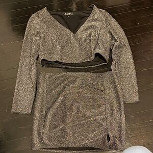 Sparkling Silver Two-Piece Dress
